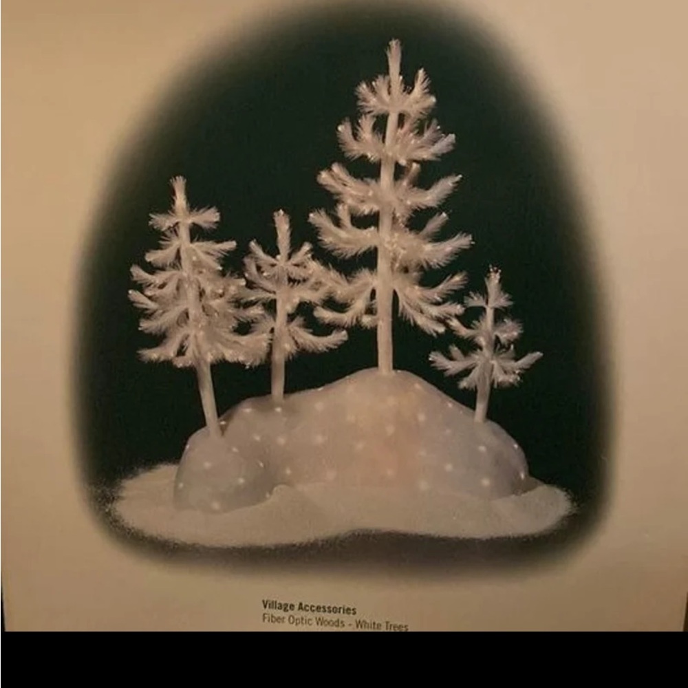 Dept 56 Fiber optic trees.  Set if 3 on base